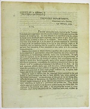 CIRCULAR TO COLLECTORS, NAVAL OFFICERS AND SURVEYORS. TREASURY DEPARTMENT, COMPTROLLER'S OFFICE. ...