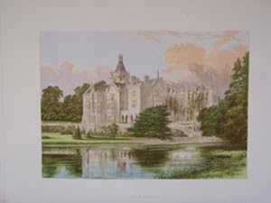 An Original Antique Colour Print Illustrating Adare Manor in County Limerick. Published Ca 1880.