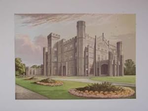 An Original Antique Woodblock Colour Print Illustrating Apley Park in Shropshire, from The Pictur...