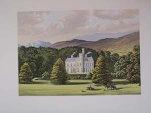 An Original Antique Woodblock Colour Print Illustrating Appleby Castle in Westmoreland, from The ...