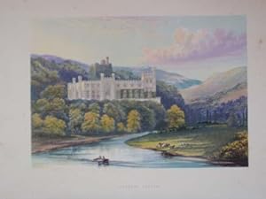An Original Antique Colour Print Illustrating Arundel Castle in Sussex. Published Ca 1880.