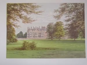 An Original Antique Woodblock Colour Print Illustrating Appleby Castle in Westmoreland, from The ...