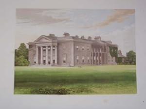 An Original Antique Woodblock Colour Print Illustrating Bishops Court in County Kildare, Ireland ...