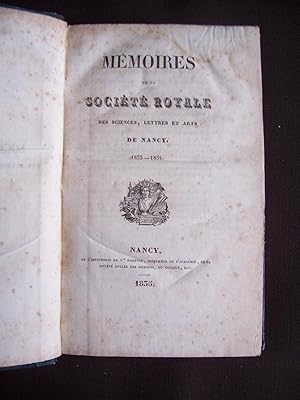 Société des sciences de Nancy 1833-1835