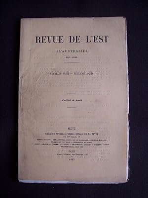 Revue de l'Est - Juillet-Août 1865