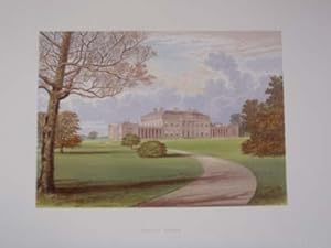 An Original Antique Woodblock Colour Print Illustrating Castle Coole in Fermanagh, from The Pictu...