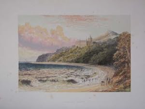 An Original Antique Woodblock Colour Print Illustrating Dunrobin Castle in Sutherlandshire from T...