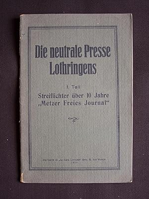 Die neutrale presse Lothringens - P.1