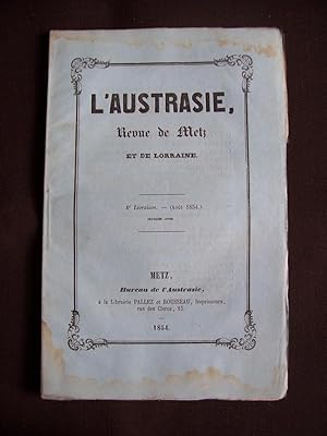 L'Austrasie - Revue de Metz et de Lorraine - Août 1854