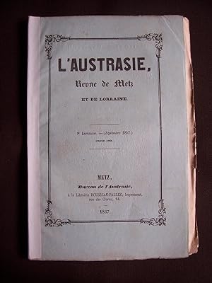 L'Austrasie - Revue de Metz et de Lorraine - Septembre 1857