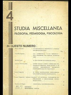 Studia miscellanea filosofia, pedagogia, psicologia n. 4