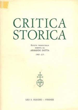Critica storica n.2-3 /1985