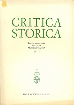 Critica storica n.4/1984