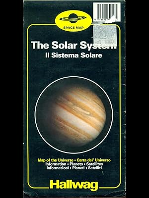 Il sistema solare-Carta dell'Universo con informazioni,pianeti,satelliti