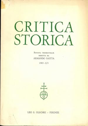 Critica storica n.2-3 / 1983