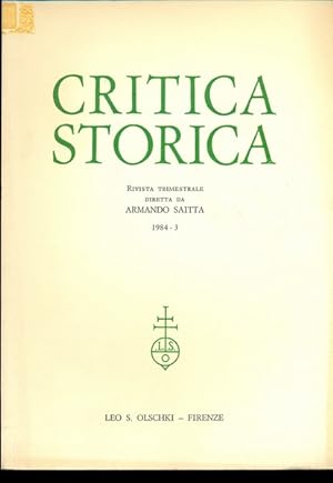 Critica storica n.3/1984