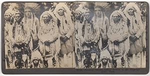 Fantasy Stereoview Showing Joseph Clarence Grimm as a Native American Chief