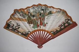F. Marquis Paris Advertising Fan with Japanese-Style Illustration on Front Side