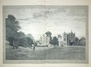A Large Original Antique Print from The Illustrated London News Illustrating Cassiobury in Hertfo...