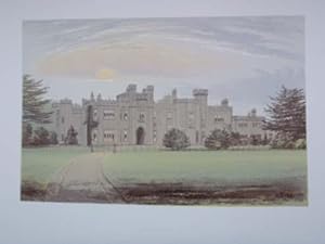 An Original Antique Woodblock Colour Print Illustrating Garnstone in Herefordshire from The Pictu...