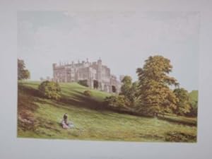 An Original Antique Woodblock Colour Print Illustrating Lambton Castle in Durham from The Picture...