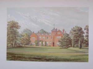An Original Antique Woodblock Colour Print Illustrating Lea in Lincolnshire from The Picturesque ...