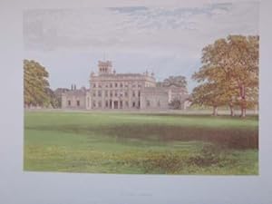 An Original Antique Woodblock Colour Print Illustrating Locko Park in Derbyshire from The Picture...