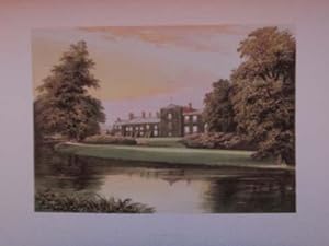 An Original Antique Woodblock Colour Print Illustrating Netherhall in Cumberland from The Picture...