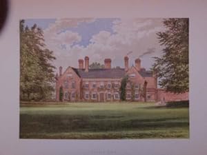 An Original Antique Colour Print Illustrating Nether Hall in Suffolk. Published Ca 1880.