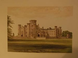 An original antique woodblock colour print illustrating Studley Castle in Warwickshire from The P...