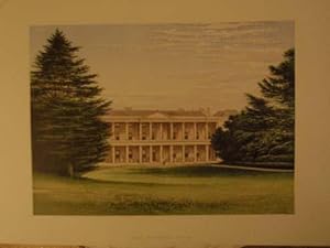 . An original antique woodblock colour print illustrating West Wycombe House Bucks from The Pictu...