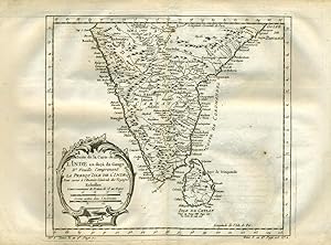 Suite de la Carte de l'Inde en deca du Gange, IIe Feuille comprenant la Presqu'isle de l'Inde