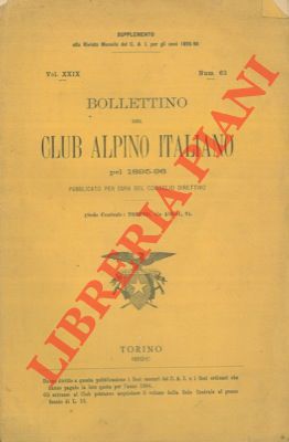 Bollettino del Club Alpino Italiano. Anno 1895-96. Vol. XXIX. n° 62
