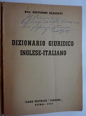 - DIZIONARIO GIURIDICO INGLESE / ITALIANO
