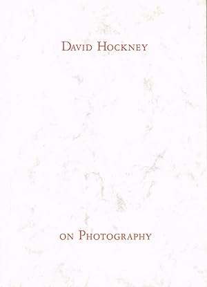 DAVID HOCKNEY ON PHOTOGRAPHY: A LECTURE AT THE VICTORIA AND ALBERT MUSEUM NOVEMBER 1983