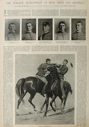 The Athletic Development at West Point and Annapolis, a four full page article from Harper's Weekly