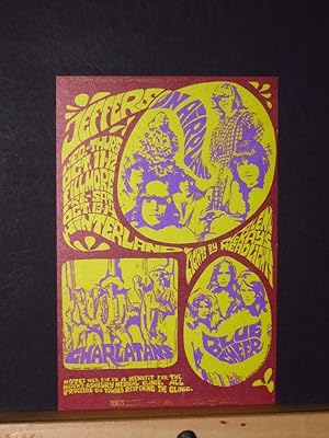 Bill Graham/Fillmore Postcard #88 ( Jefferson Airplane, Charlatans, Blue Cheer )