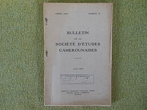 Bulletin de la Société d'études camerounaises NUMERO 10 - Juin 1945