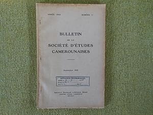 Bulletin de la Société d'études camerounaises NUMERO 11 - Septembre 1945