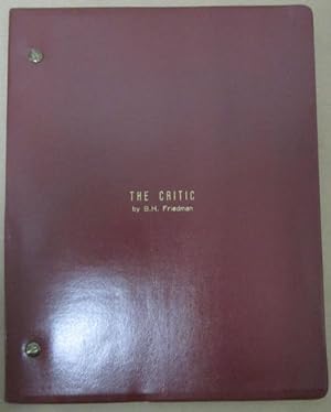 The Critic: A Play in Two Acts [Signed Typescript]