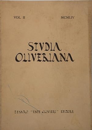 Studia Oliveriana vol. II 1954