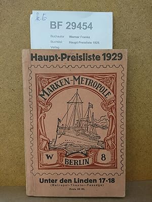 Haupt-Preisliste 1929. Die Markenmetropole