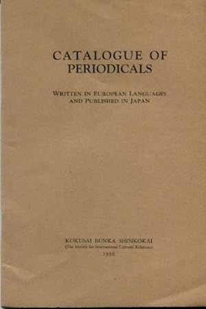 Catalogue of Periodicals Written in European Languages and Published in Japan