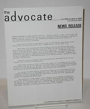 The Advocate: news release [single sheet]