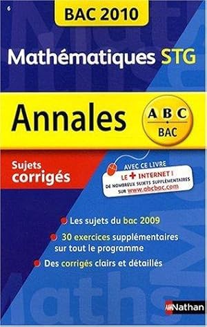 Mathématiques Tle STG : Sujets corrigés