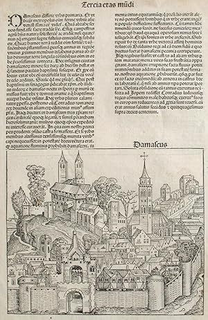 Damascus and Trier, from the Nuremberg Chronicle. Woodblock
