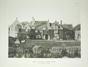 Original Antique Photograph Illustration and a Plan of Great Chalfield Manor House in Wiltshire, ...