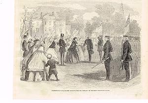 Presentation of a Silver Bugle to the 3rd. Company Kent Volunteer Rifles.