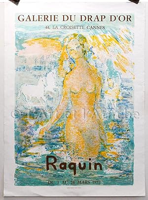 RAQUIN Galerie du Drap D'Or, Cannes, 1977 - Affiche litho originale.
