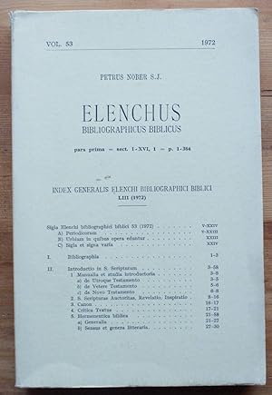 Elenchus Bibliographicus Biblicus - 53 - 1972